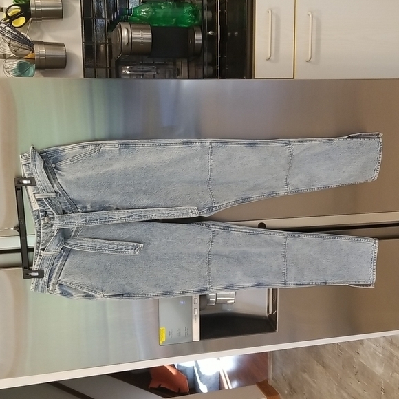 💕RAG & BONE💕 Mia Yoke High Waisted Belted Paneled Jeans ~ Clean Lou 31 NWT - Picture 10 of 16